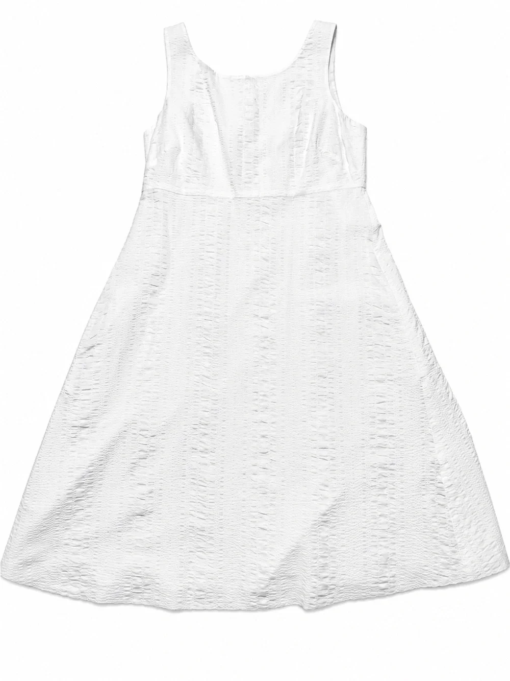 J. Crew White Textured Cotton Button Front Sundress Cottagecore Size 4 - Picture 3 of 11